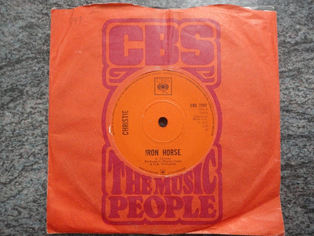 Christie - Iron horse UK 1972, Gebruikt, Originele persing, 7 inch, Ophalen of Verzenden