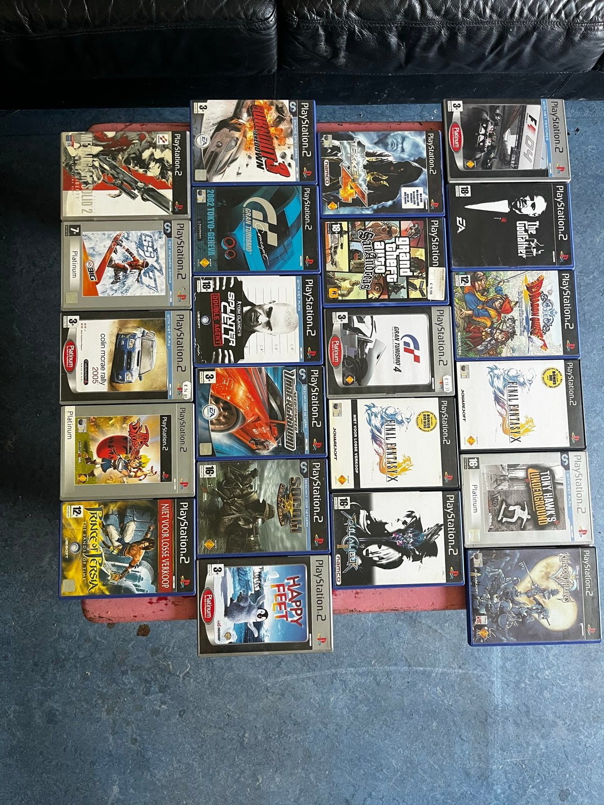 Grote collectie PlayStation 2 games (25 stuks), Gebruikt, Vanaf 18 jaar, Verzenden, Overige genres
