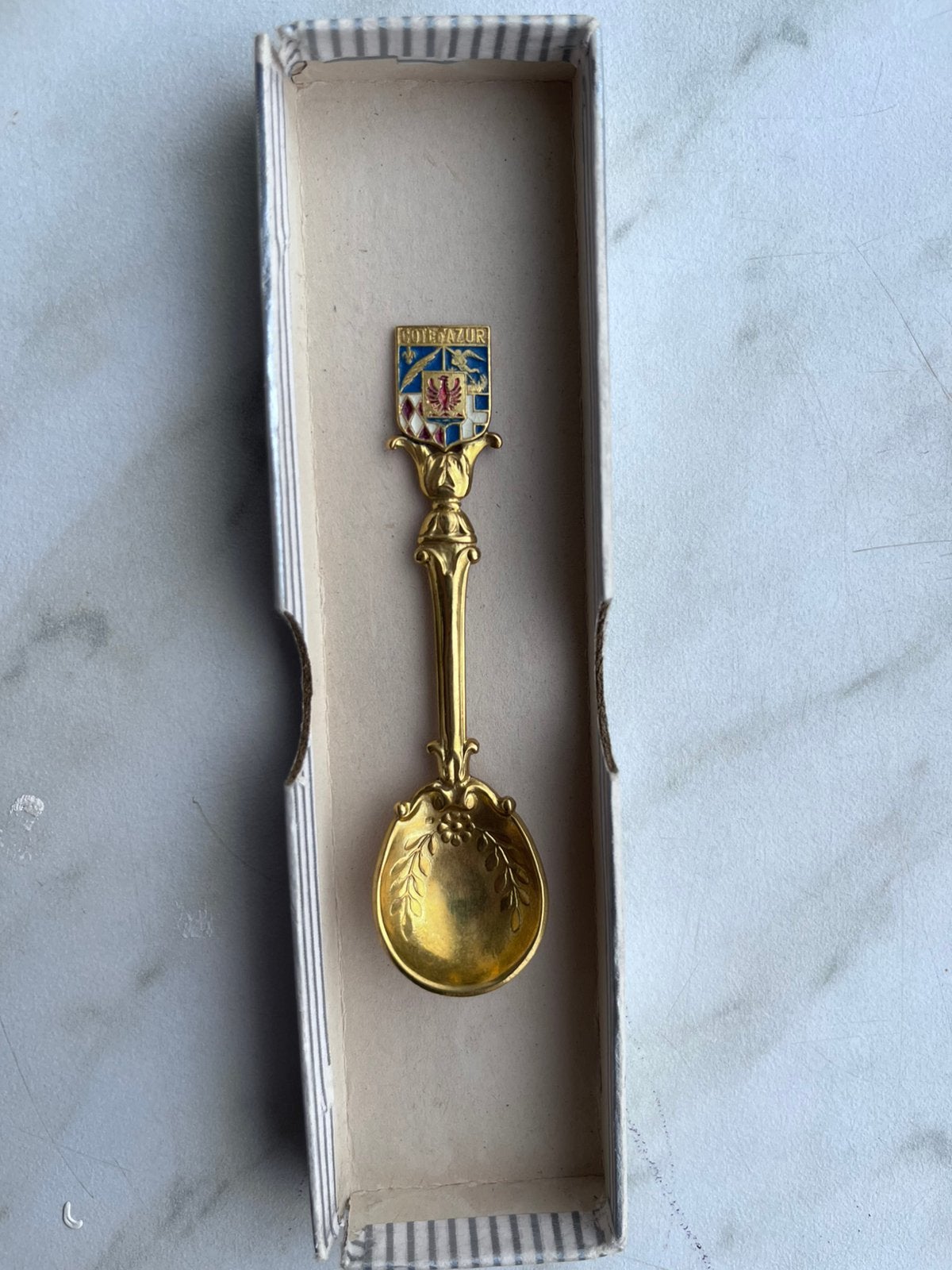 Vintage souvenirlepel Côte d’Azur, Ophalen of Verzenden