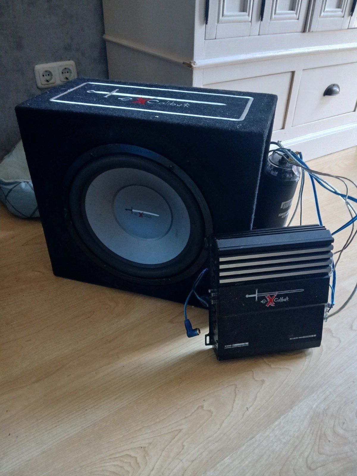 Excalibur Subwoofer met Versterker en Condensator, Ophalen