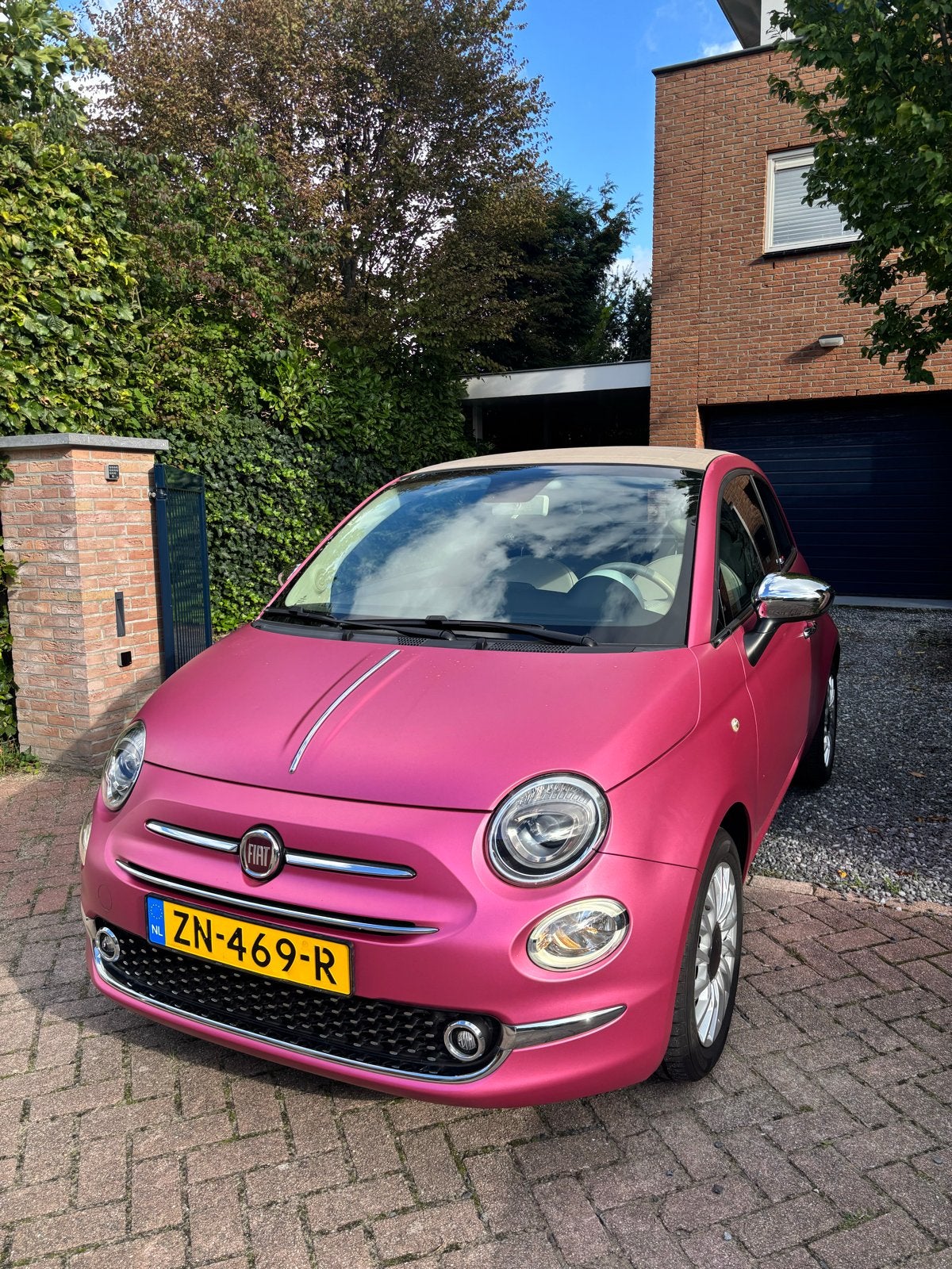 Fiat 500 Twinair Turbo 85pk 2019 Zwart, Auto's, Voorwielaandrijving, 40 €/maand, Zwart, Origineel Nederlands