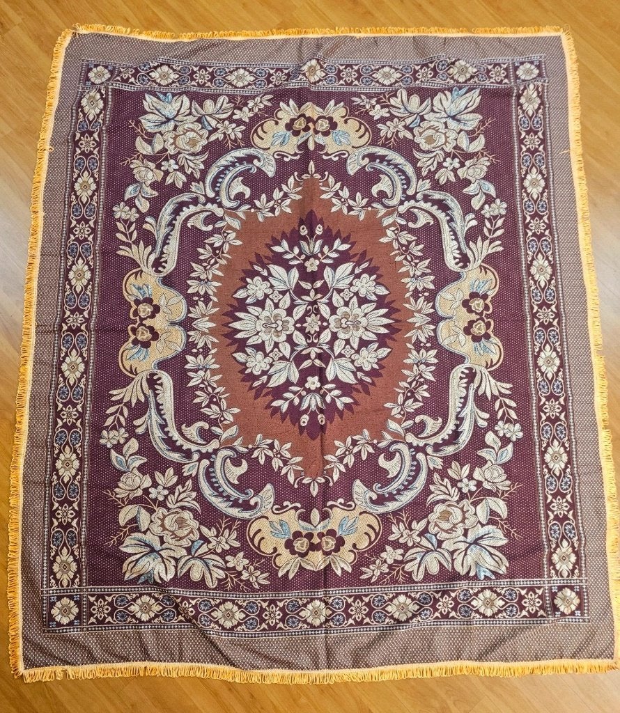 Grandfoulard glanzend bruin bordeauxrood reversibel 205/174, Djt@dejuistetoon.eu, Ophalen of Verzenden, Zo goed als nieuw, Mon Plaisir 19, Etten-Leur, Netherlands