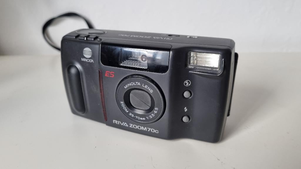 Minolta Riva Zoom 70c ES, Audio, Tv en Foto, Fotocamera's Analoog, Ophalen of Verzenden, Gebruikt, Compact, Minolta