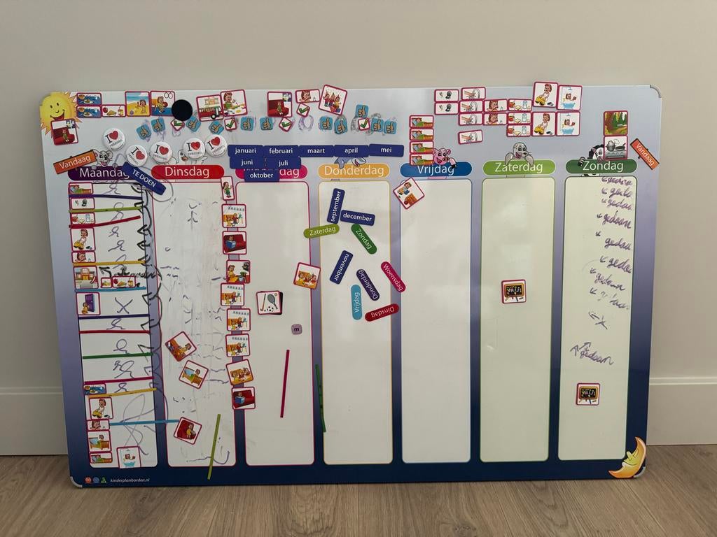 Planbord voor kinderen - 90x60 cm, Ophalen of Verzenden, Gebruikt, Wanddecoratie