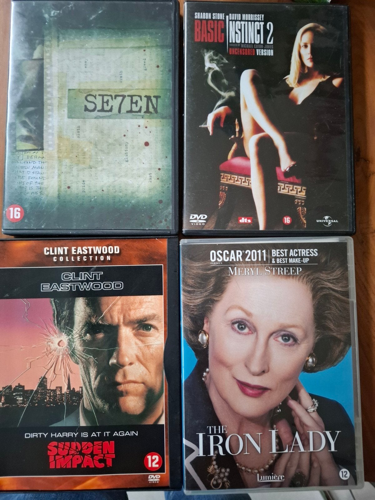 4 x dvd voor 1,50 euro per stuk, Alle leeftijden, Ophalen of Verzenden, Zo goed als nieuw