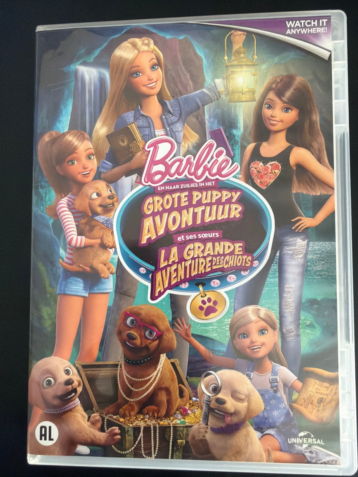 Barbie en haar zusjes in het Grote Puppy Avontuur DVD, Bonusmateriaal, Alle leeftijden, Nederlands, Zo goed als nieuw