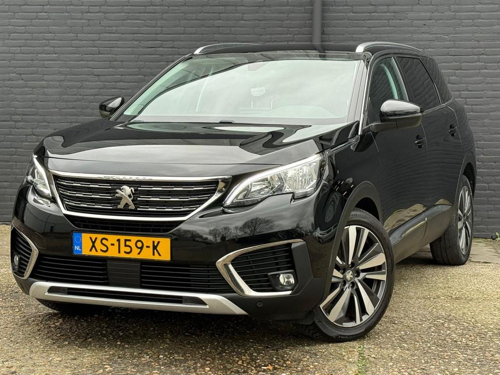 Peugeot 5008 1.2 PureTech Blue Lease Premium 7P| NAVI | CAME, Auto's, Voorwielaandrijving, Gebruikt, 7 stoelen, Zwart