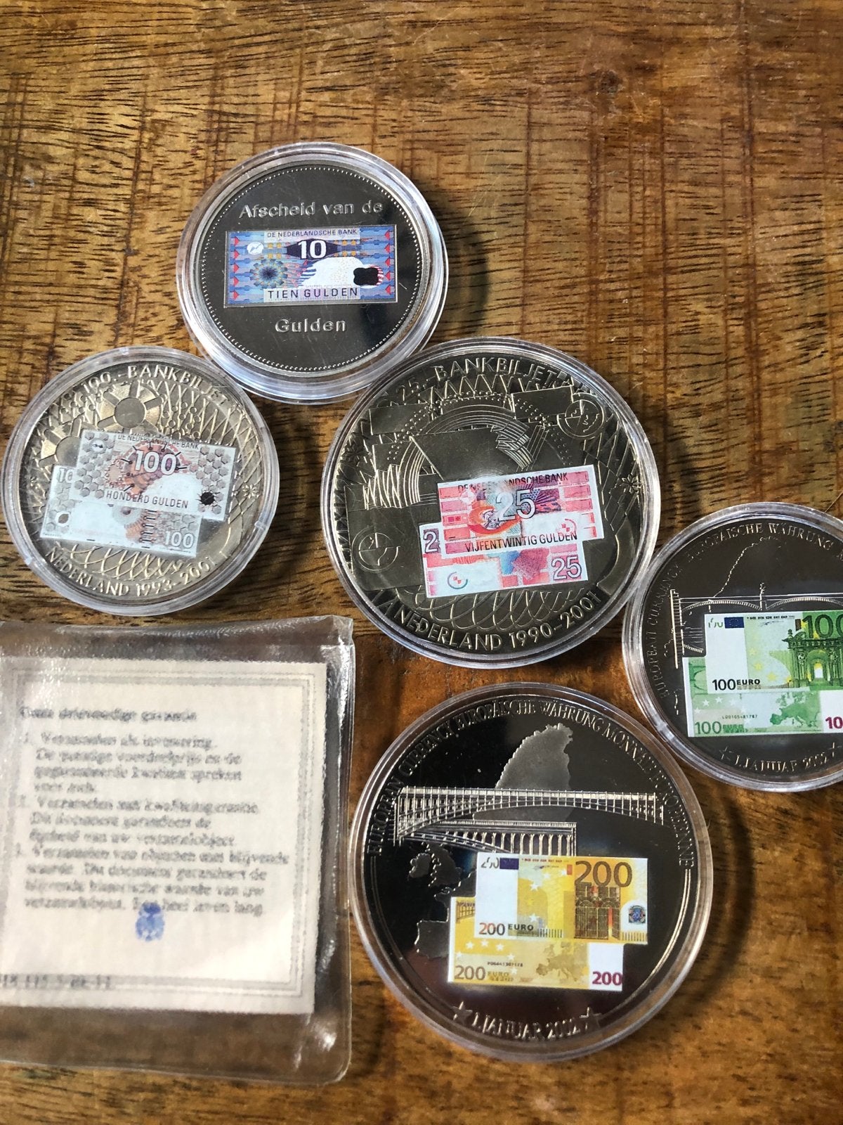 Set van 5 munten 'Afscheid van de Gulden', Setje, Koningin Beatrix, Zilver, Overige waardes