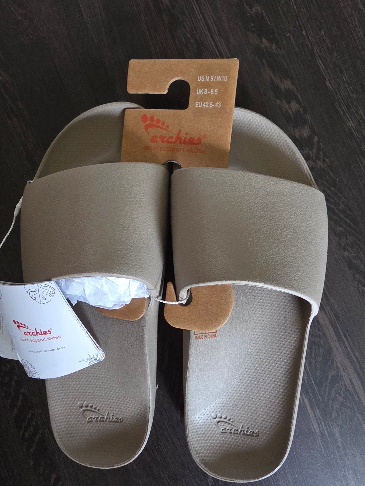 Splinternieuwe Archies Arch Support Slides - Maat 42.5-43, Kleding | Dames, Slippers, Beige, Nieuw, Ophalen of Verzenden
