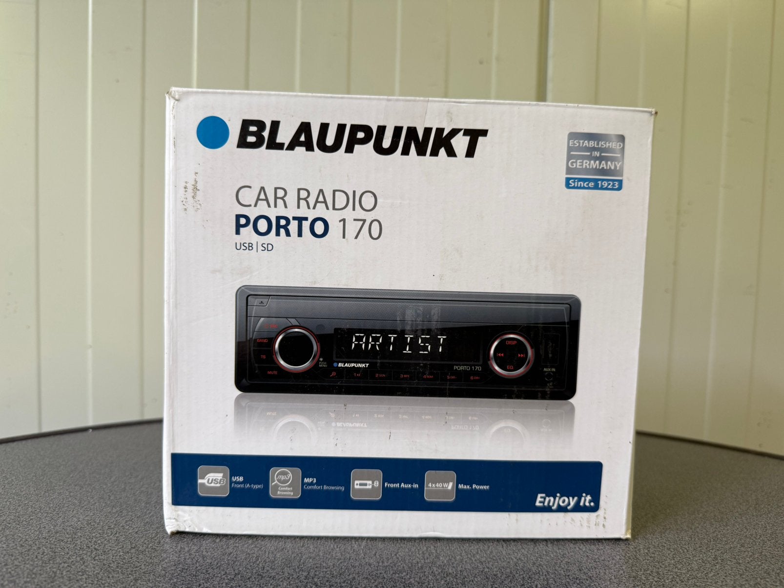 Blaupunkt Autoradio Deckless Porto 170 USB, SD, MP3, Auto diversen, Ophalen of Verzenden, Zo goed als nieuw