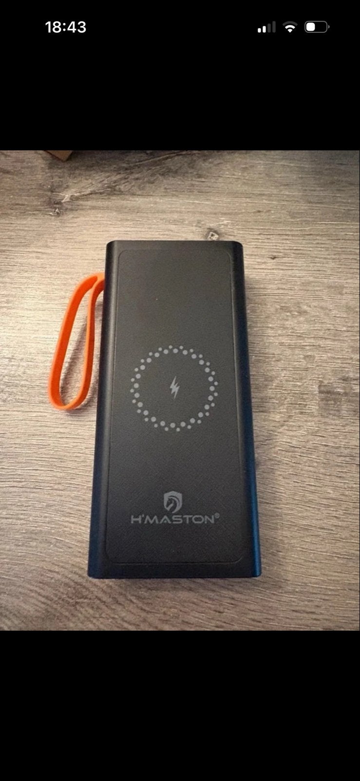H'MASTON Powerbank 20000 mAh met draadloos opladen en zaklam, Telecommunicatie, Ophalen of Verzenden, Zo goed als nieuw