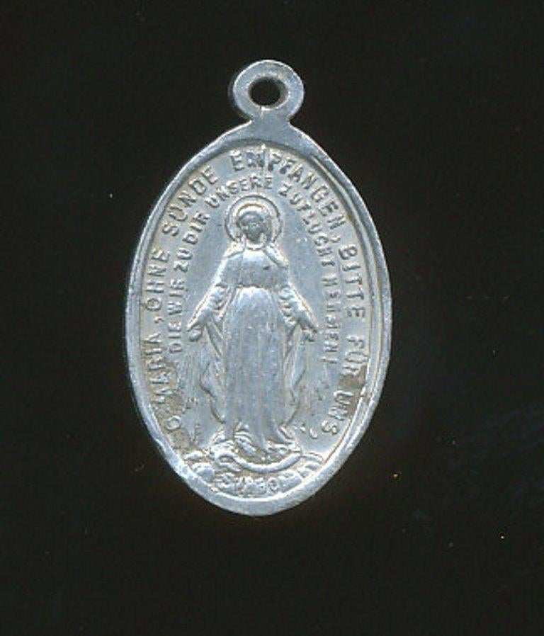 Wonderdadige Medaille Duits Maria Onbevlekt Ontvangen, Verzamelen, Religie, Verzenden, Gebruikt, Overige typen