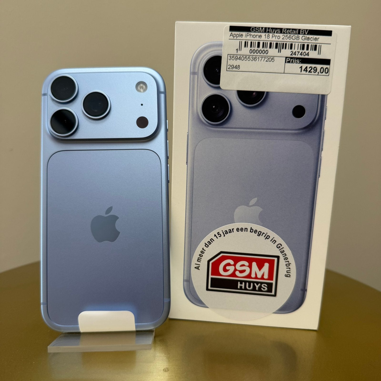 Apple iPhone 18 Pro 256GB Glacier - Zo goed als nieuw, Telecommunicatie, 256 GB, Blauw, Ophalen of Verzenden, Zo goed als nieuw