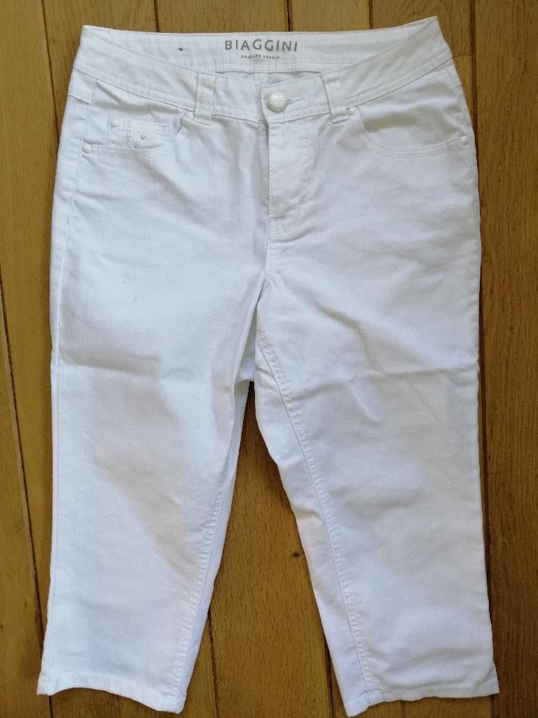 BIAGGINI knie spijkerbroek wit maat 36 - nieuw -, Biaggini, Wit, Nieuw, Ophalen of Verzenden
