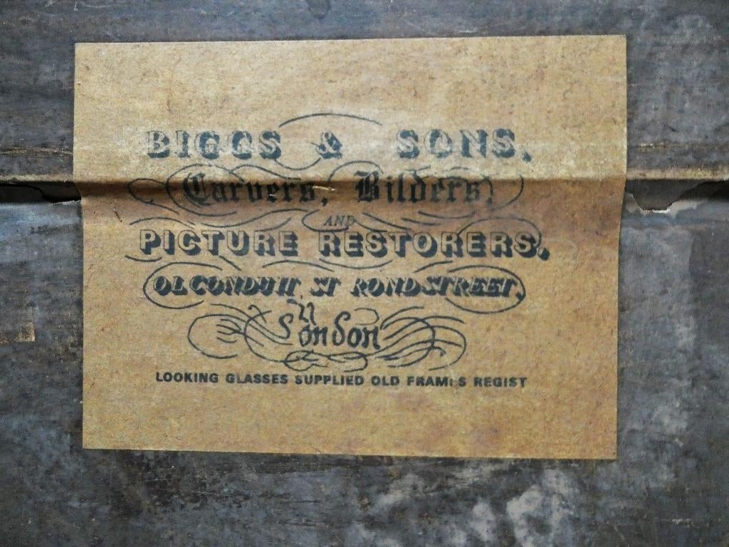 Schilderij stadsgezicht Biggs & Sons London J.Smith verguld, Ophalen of Verzenden