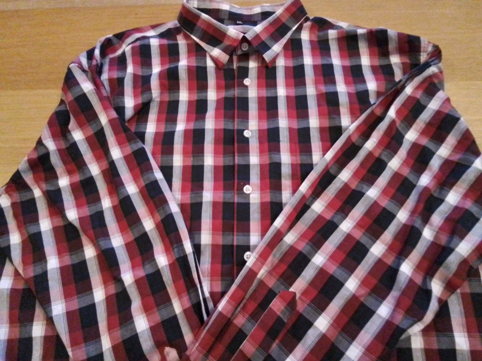 Nieuwe Geruite heren overhemd rood/zwart/wit 4xl, Overhemd, Onbekend, Meerkleurig, Nieuw
