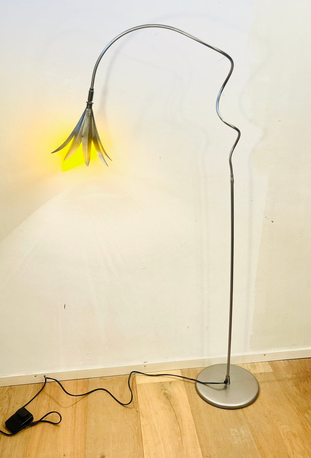 Vintage Design vloerlamp Pola Design A Veen, Ophalen of Verzenden, Zo goed als nieuw, Glas, Minder dan 100 cm