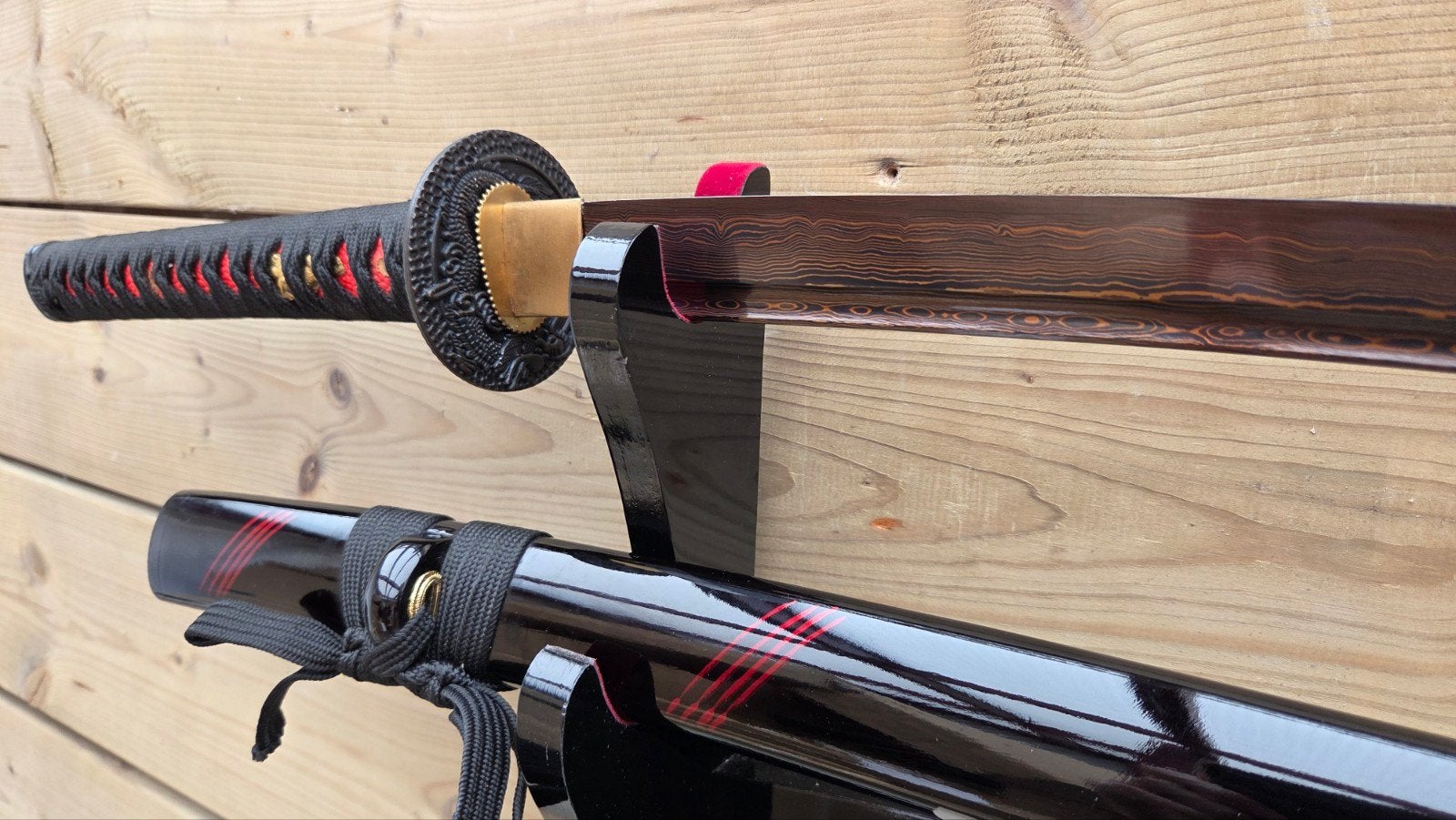 Scherp damast katana zwaard, samurai zwaarden, sabel, mes, d, Verzamelen, Ophalen of Verzenden, Overige soorten, Azië, Zwaard of Sabel