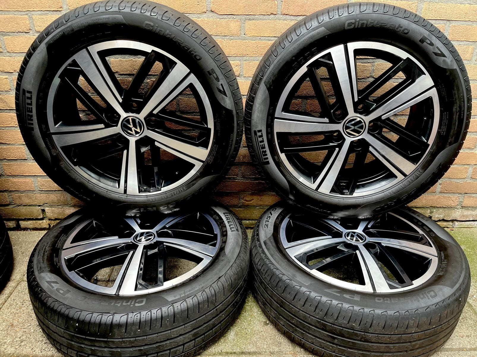 17” orig. Vw caddy T-roc Touran Passat  Pirelli  zonerset, Auto-onderdelen, Banden en Velgen, 17 inch, Ophalen of Verzenden, Zomerbanden