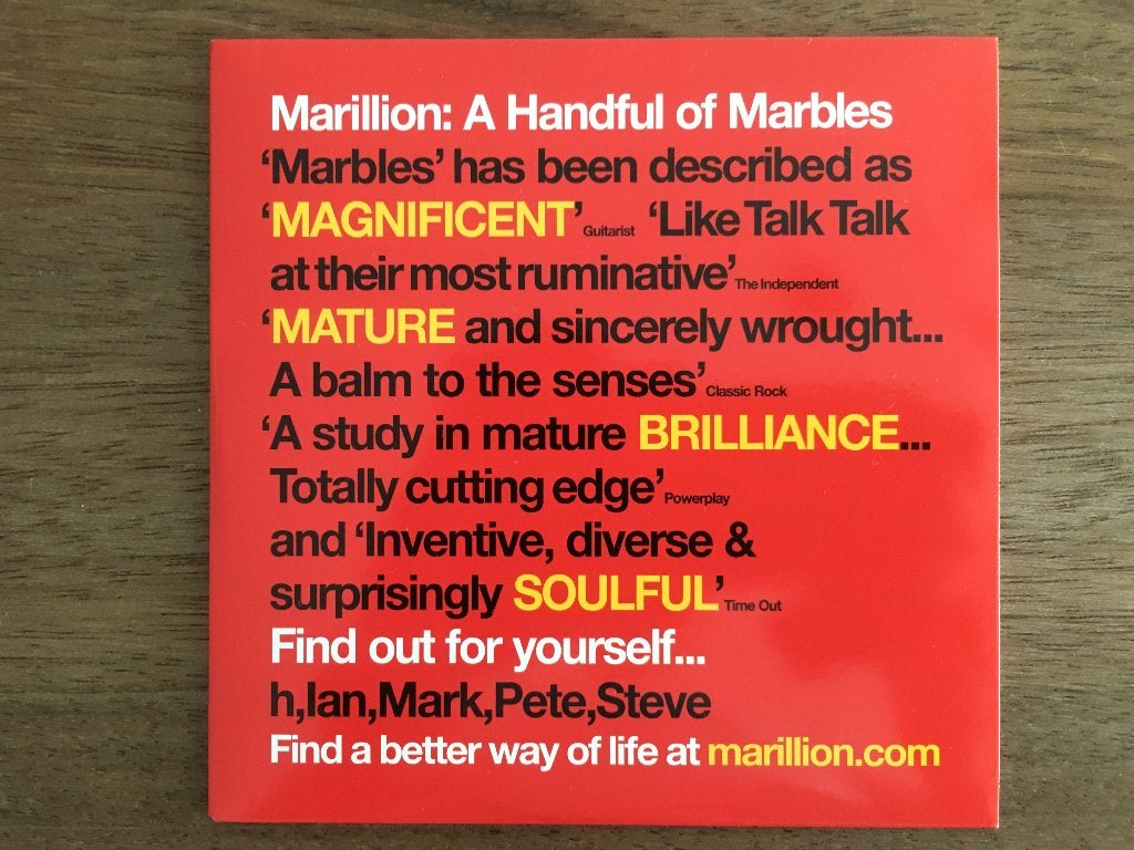 Cd Promo Marillion Handful Of Marbles 6 Track Sampler NIEUW, Cd's en Dvd's, Progressive Rock, Overige typen, Ophalen of Verzenden