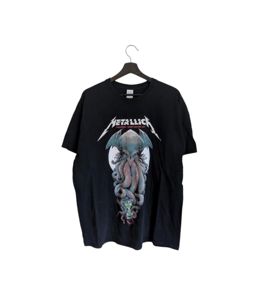 metallica tour tee 2019 – xl vintage style metal band shirt, Zwart, Gildan, Gedragen, Gildan
