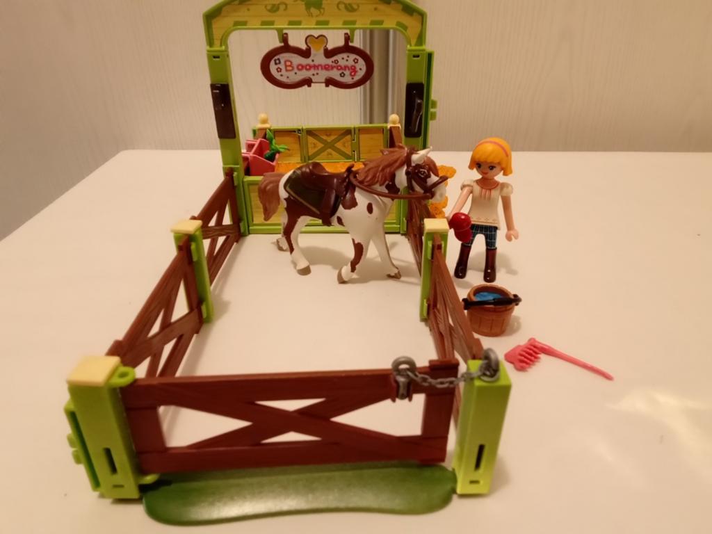 Playmobil 9480 spirit stal abigail &amp; boomerang compleet, Ophalen of Verzenden, Zo goed als nieuw, Complete set