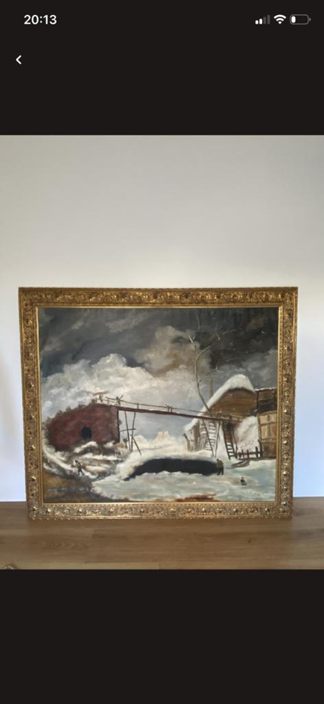 Prachtig Groot schilderij- Brabantse schilder Bolwerk, Ophalen