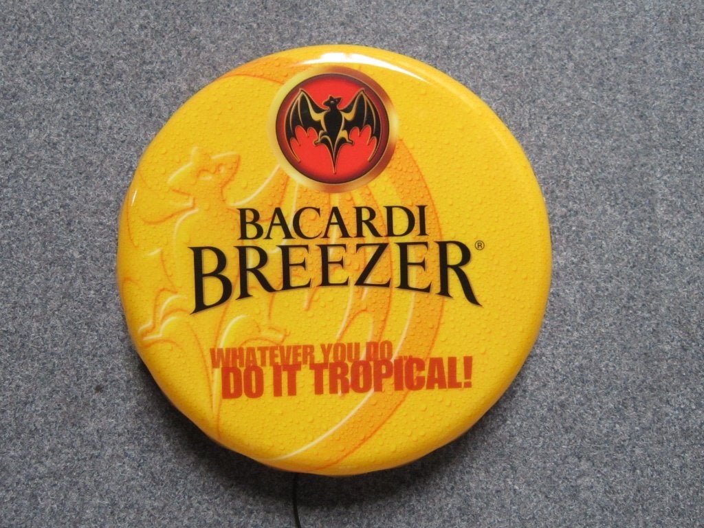 BACARDI LAMP LICHTRECLAME, Ophalen, Zo goed als nieuw, Lichtbak of (neon) lamp