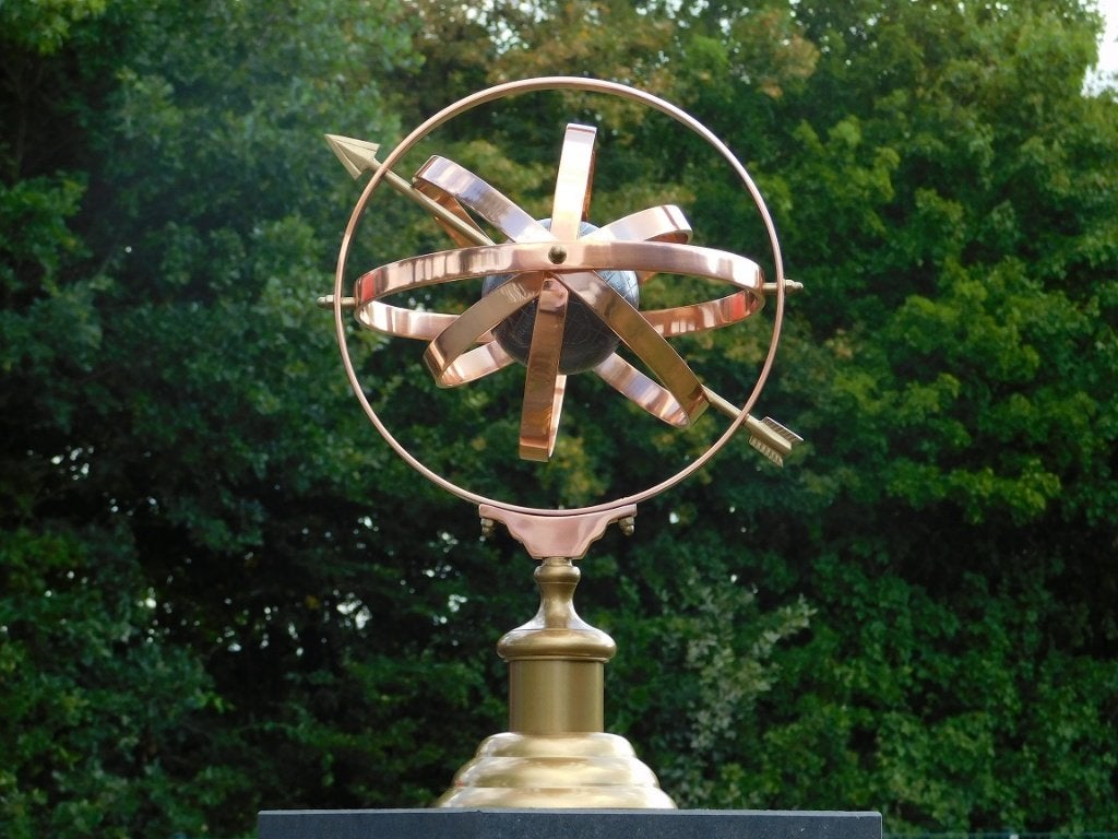 Armillarium Hemelbol – 50 cm – Aluminium, Antiek en Kunst, Ophalen of Verzenden, 50 cm, Overige typen, Metaal
