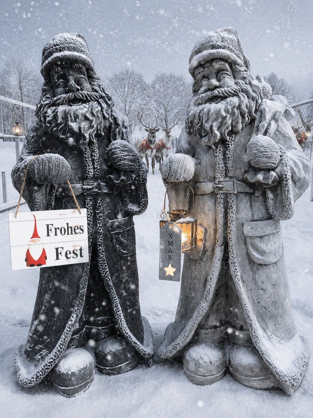 ‼️XL Kerstman 120kg 106cm Sinterklaas Dwerg Tuinkabouter Elf, Ophalen of Verzenden, Nieuw, Beton, Mensenbeeld