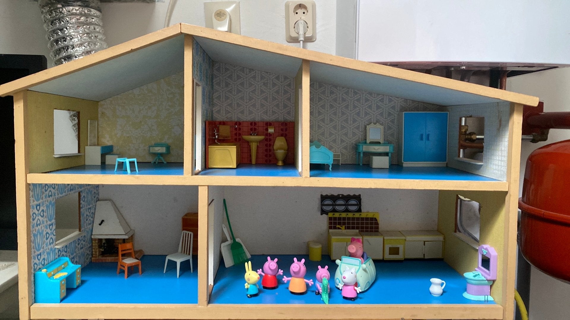 Poppenhuis van peppa pig en zijn vrienden, Dieren en Toebehoren, Knaagdieren en Konijnen | Hokken en Kooien, Ophalen, Zo goed als nieuw