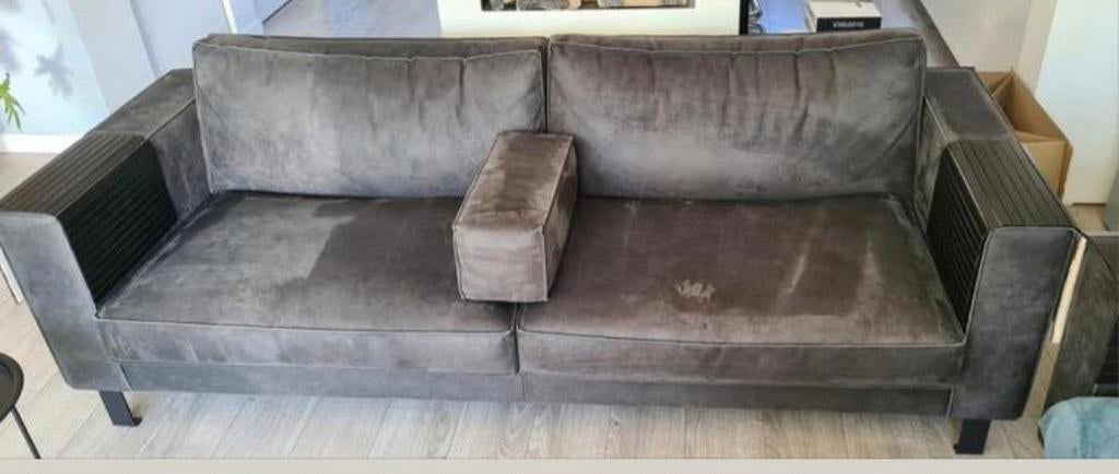 Mooie PRONTO bank antraciet 225x83x42 TAZZO LEES SVP!, Ophalen, Zo goed als nieuw, 75 tot 100 cm, Rechte bank