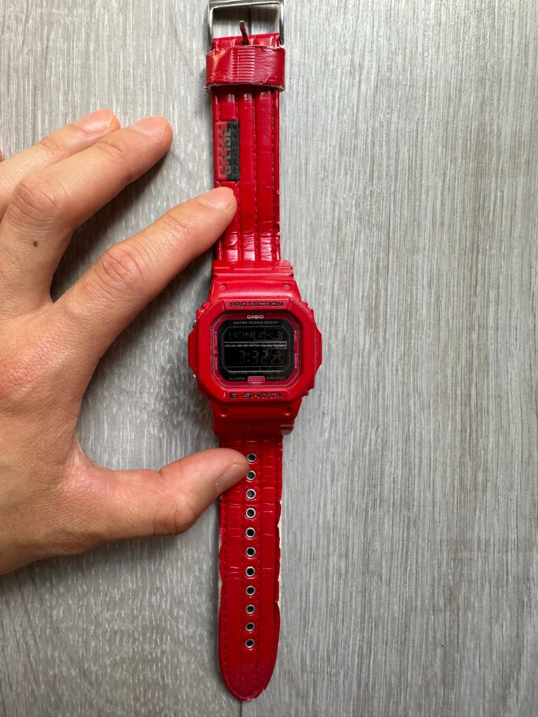 Casio G-Shock Rood Digitaal Horloge, Casio, Kunststof, Gebruikt, Polshorloge
