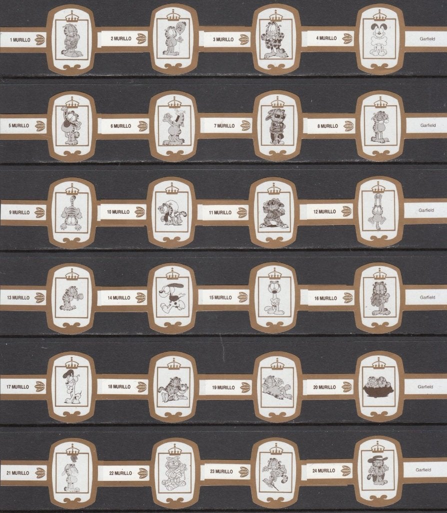Sigarenbandjes van Garfield, Murillo 1-24 wit-goud, Ophalen of Verzenden, Nieuw, Sigarenbandjes