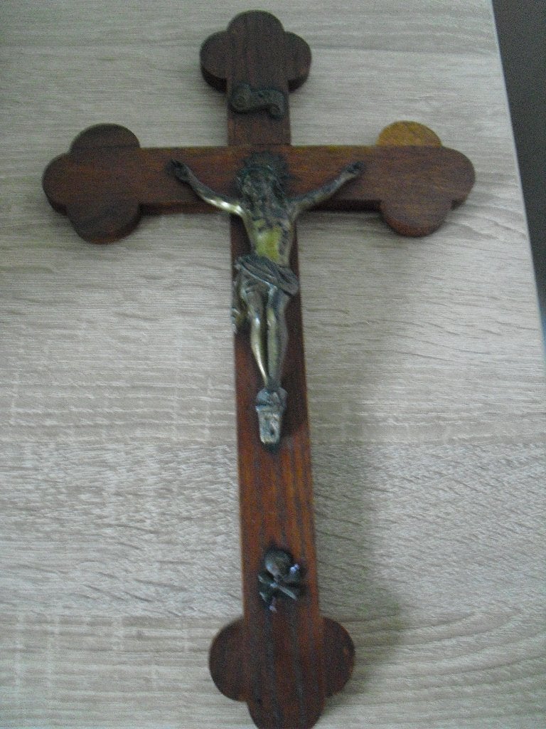 TE KOOP MOOIE OUD KRUIS BEELD, Verzamelen, Religie, Ophalen, Zo goed als nieuw, Beeld(je)