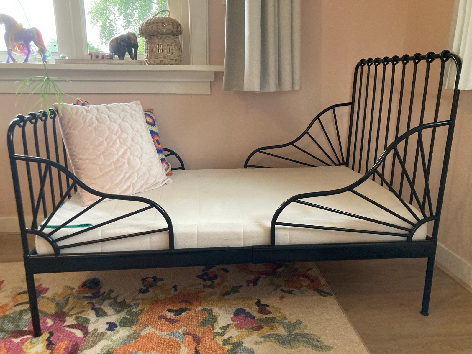 Ikea minnen meegroei-bed, Ophalen, Verstelbaar, 90 cm, Eenpersoons