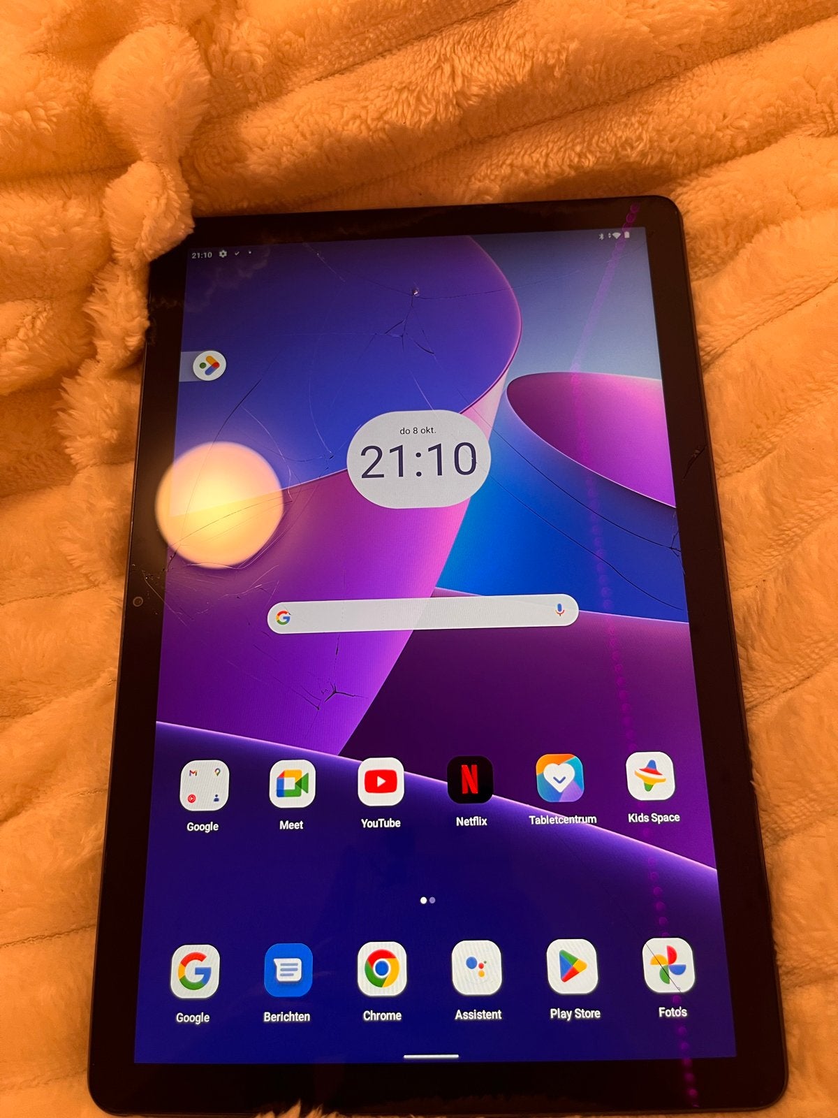 Lenovo Tab M10 (3rd Gen) - Gebruikt met barsten + oplader, Ophalen, Gebruikt, 10 inch, 64 GB