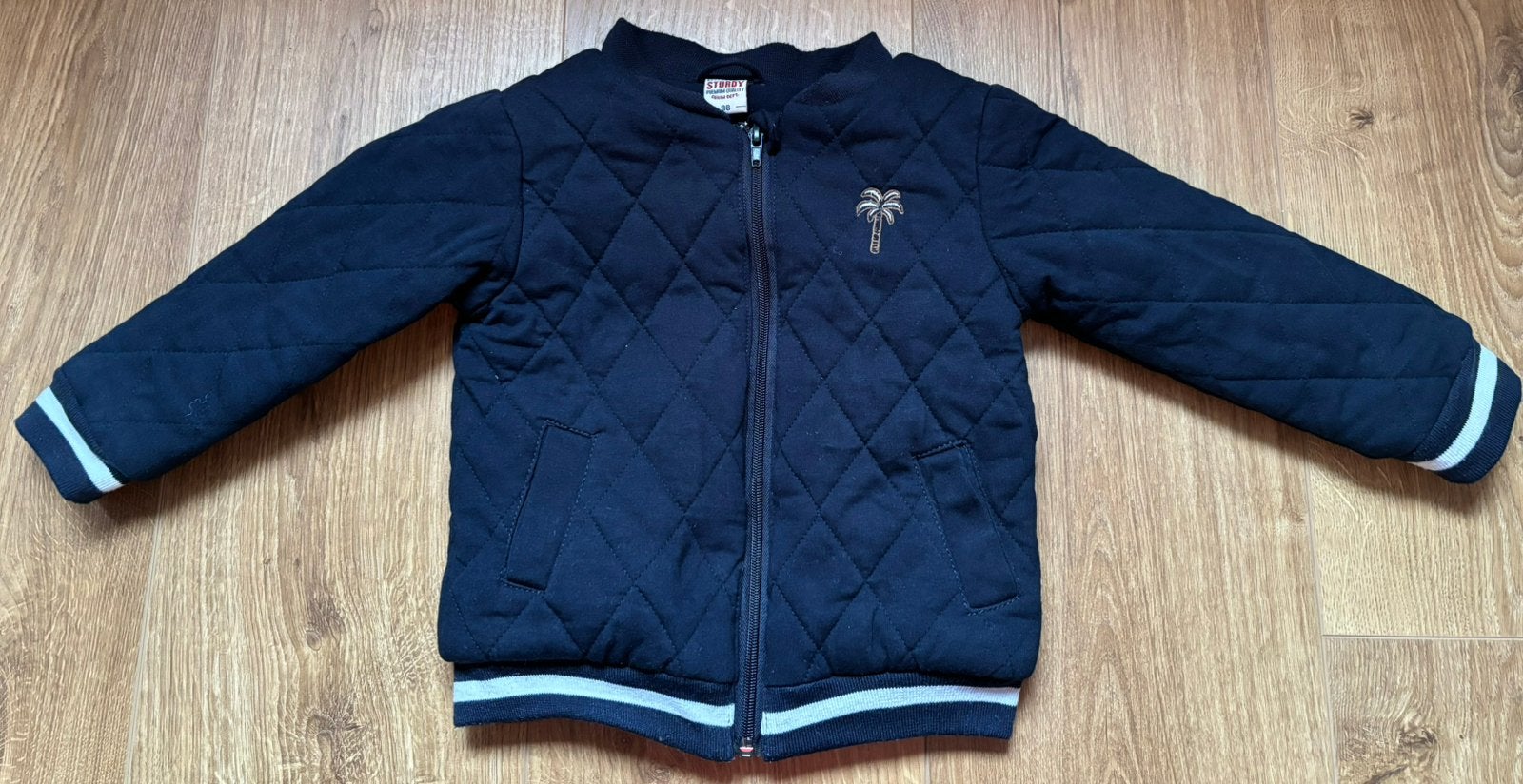 Sturdy gewattterrde jasje blauw maat 98, Ophalen of Verzenden, Zo goed als nieuw, Jongen, Jas