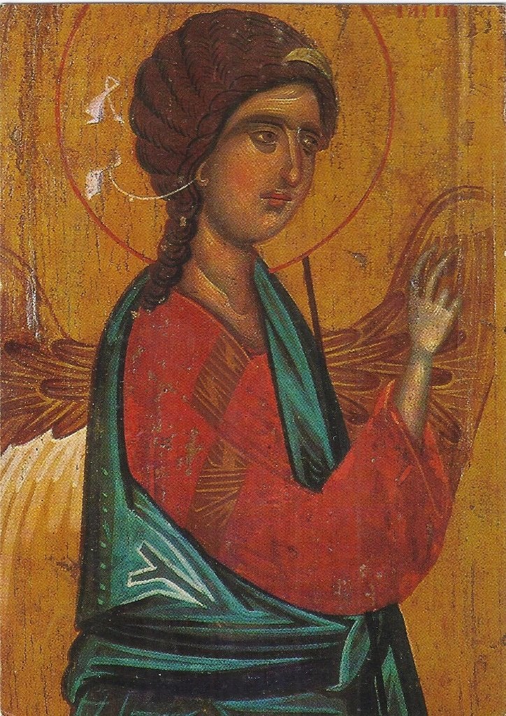 Z414 Gelopen ansichtkaart aartsengel Gabriel, Ophalen of Verzenden, 1980 tot heden, Gelopen