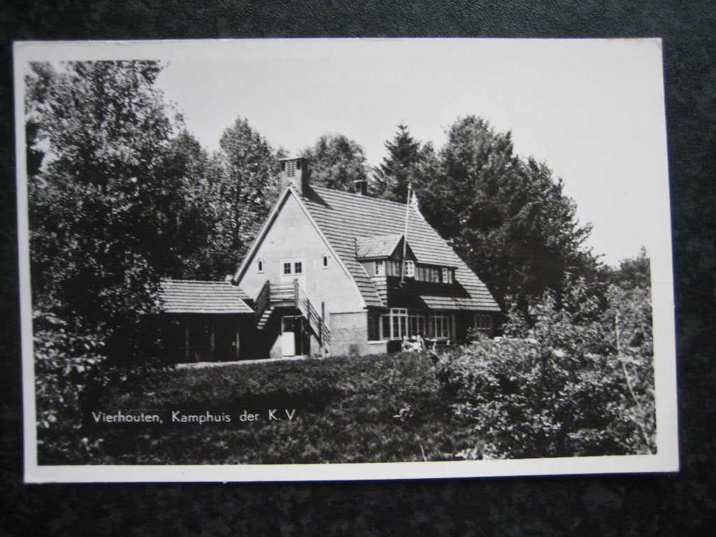 VIERHOUTEN  Kamphuis der K.V. 1962, Verzamelen, Ophalen of Verzenden, 1960 tot 1980, Gelderland
