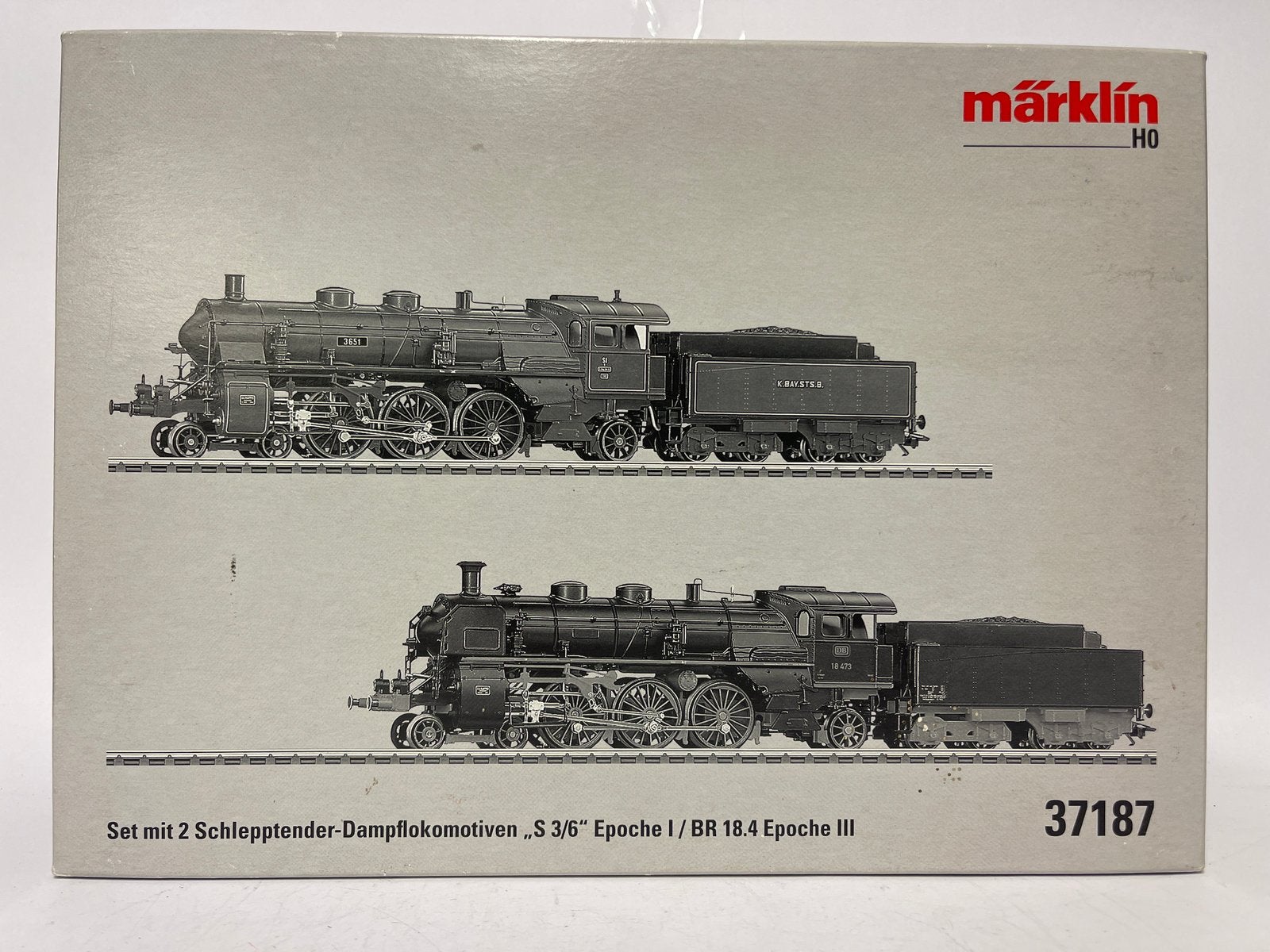 ** NIEUW ** 2x Märklin 37187 S3/6K.Bay.sts.B. en BR 18 DB **, Wisselstroom, Locomotief, Nieuw, Ophalen of Verzenden