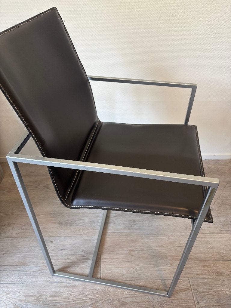 Design eetkamerstoelen van Arrben Italy, Ophalen, Zwart, Zo goed als nieuw, Vier