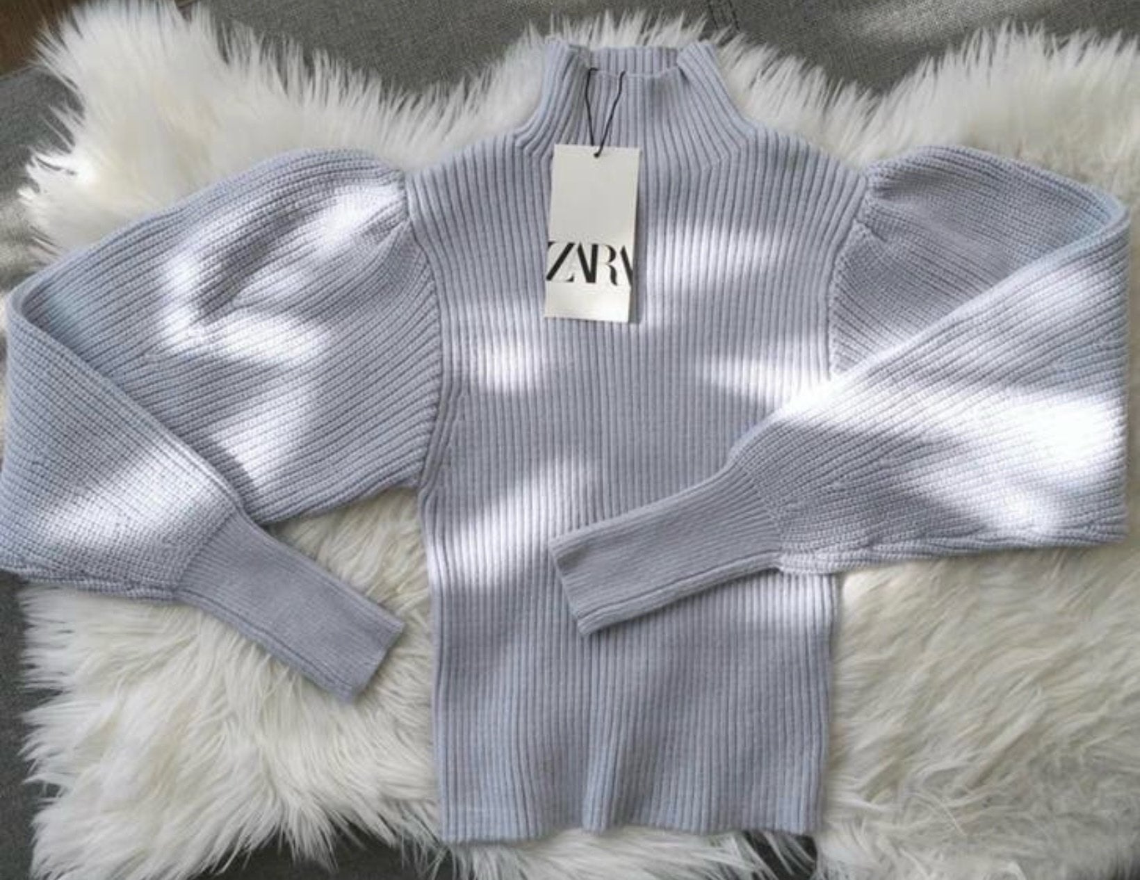 Zara Knit Trui Coltrui Sweater Turtleneck Blauw, Verzenden, Nieuw, Maat 36 (S), Blauw