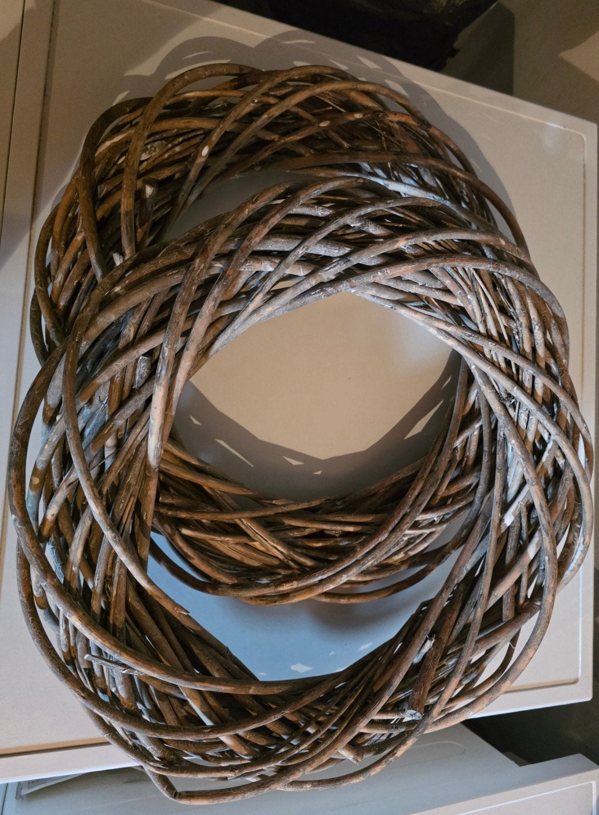 2 decoratieve Wilgentakken Kransen - 27 cm binnendoornede, Ophalen of Verzenden