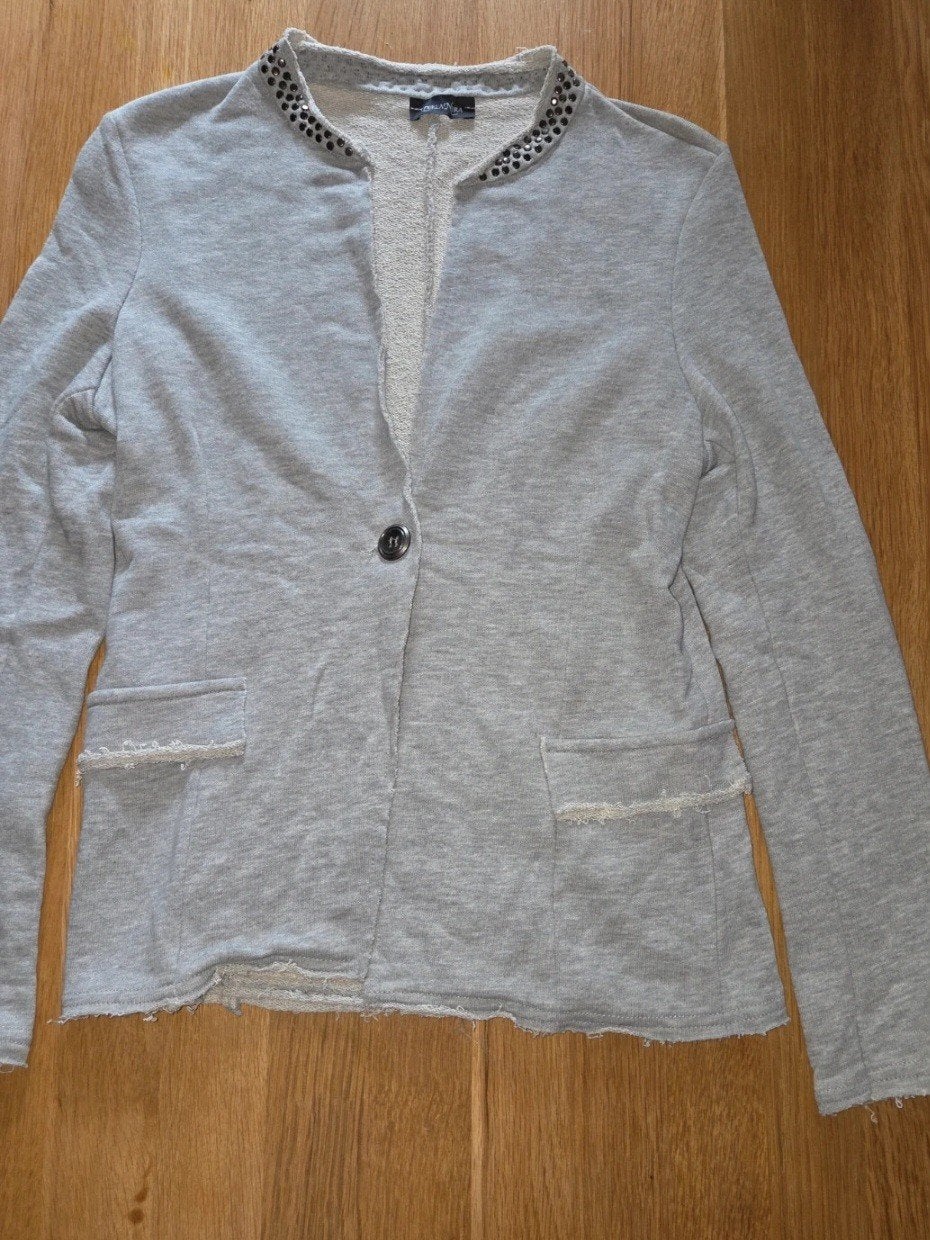 Perla Nera blazer Grijs Maat L 40, Kleding | Dames, Perla Nera, Maat 42/44 (L), Ophalen of Verzenden, Zo goed als nieuw