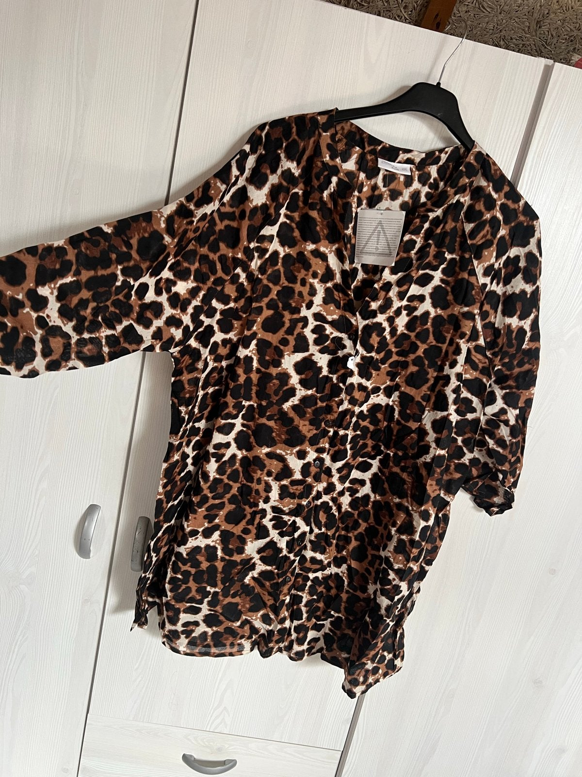 Dames Blouse 2XL Grote Maat Panterprint Janina Plus, Ophalen of Verzenden, Nieuw, Maat 46/48 (XL) of groter, Bruin