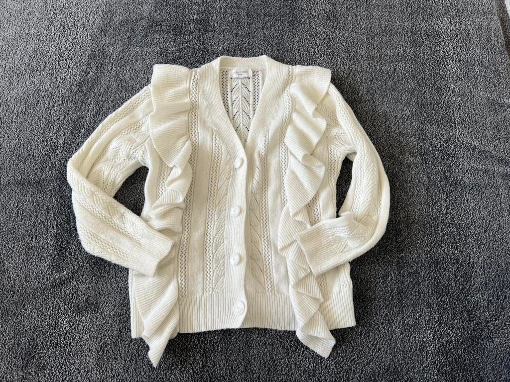 Maat S/M dames vest ‘ vintage look ‘, Ophalen of Verzenden, Gedragen, Maat 36 (S), Wit