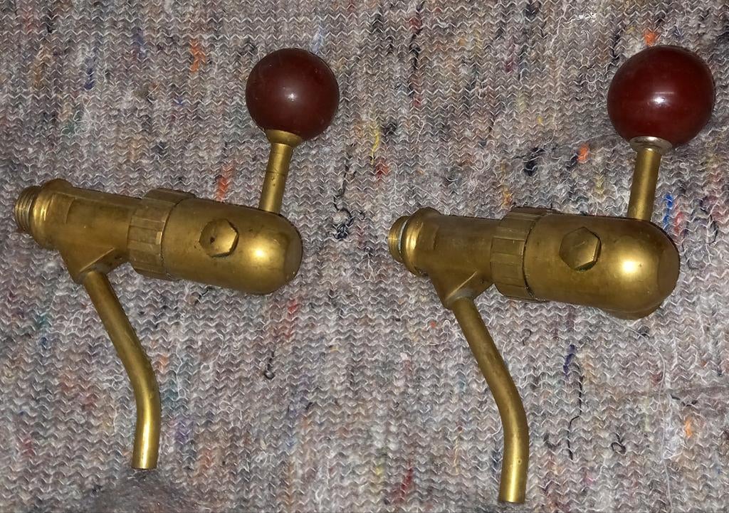 Set van 2 stuks Koperen Tapkranen, Ophalen of Verzenden, Gebruikt, Overige merken
