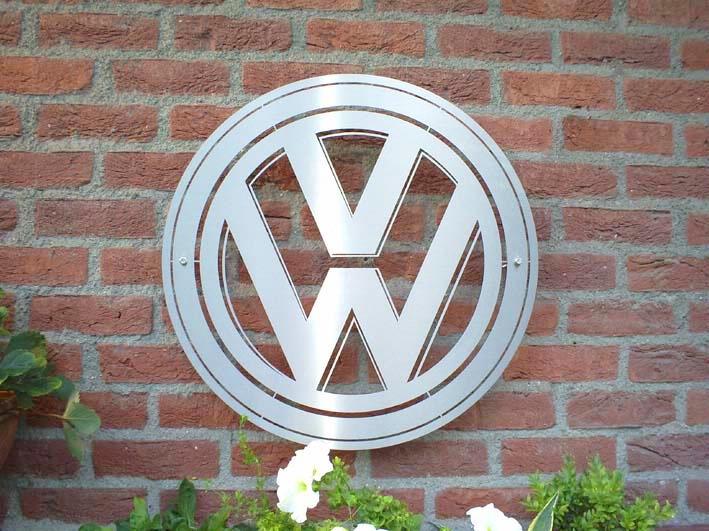 Uniek Volkswagen RVS logo 56cm, Ophalen of Verzenden, Nieuw, Auto's
