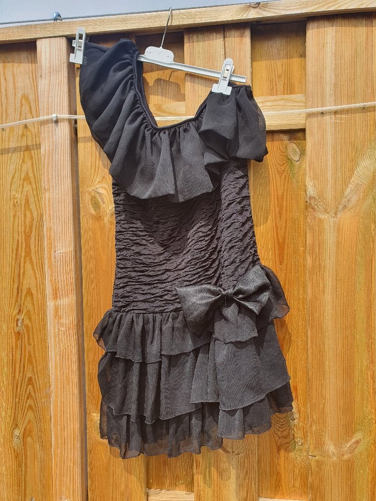 Morgan off-shoulder mini jurk S – zwart, Ophalen of Verzenden, Zo goed als nieuw, Zwart, Boven de knie